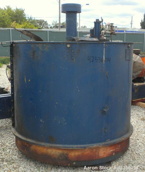 Used Western States 54'' x 40'' Series G A-Frame Perforated Basket Centrifuge. Top load, bottom dump 304 Stainless/Carbon steel basket, maximum 900 rpm. 7'' Maximum cake thickness, 23.7 cubic feet ba...