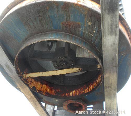 Used Western States 54'' x 40'' Series G A-Frame Perforated Basket Centrifuge. Top load, bottom dump 304 Stainless/Carbon steel basket, maximum 900 rpm. 7'' Maximum cake thickness, 23.7 cubic feet ba...