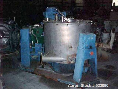 USED: Western States perforated basket centrifuge, Hastelloy C276,40" diameter x 24" deep. Hastelloy basket and solid hastelloy casing.Top load and unload. 30 hp/3 ph/60 cycle/230-460V/1765 rpm TEFCe...