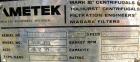 Used Stainless Steel Ametek Perforated Basket Centrifuge
