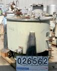 Used Sharples T-1300 Tornado 48 x 24 Perforate Basket Centrifuge, 316 Stainless Steel. Bottom discharge. Maximum bowl speed 1150 rpm. 40 kW, 50 hp hydraulic drive 380/3/50/1475 rpm with oil reservoir...