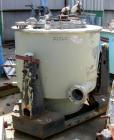 Used Sharples T-1300 Tornado 48 x 24 Perforate Basket Centrifuge, 316 Stainless Steel. Bottom discharge. Maximum bowl speed 1150 rpm. 40 kW, 50 hp hydraulic drive 380/3/50/1475 rpm with oil reservoir...