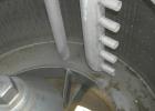 Used Sharples T-1300 Tornado 48 x 24 Perforate Basket Centrifuge, 316 Stainless Steel. Bottom discharge. Maximum bowl speed 1150 rpm. 40 kW, 50 hp hydraulic drive 380/3/50/1475 rpm with oil reservoir...