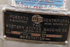 Used Roberts-Western States G-16 Basket Centrifuge for Sugar Alcohol & Crystal Processing