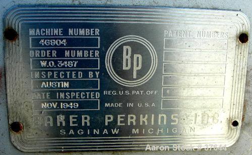 USED: Baker Perkins peeler centrifuge, model HS-36. 304 stainless steel product contact areas. 36" diameter x 12-3/4" deep perforated bowl, max speed 1300 rpm. Approximately 4.15 cubic foot capacity....