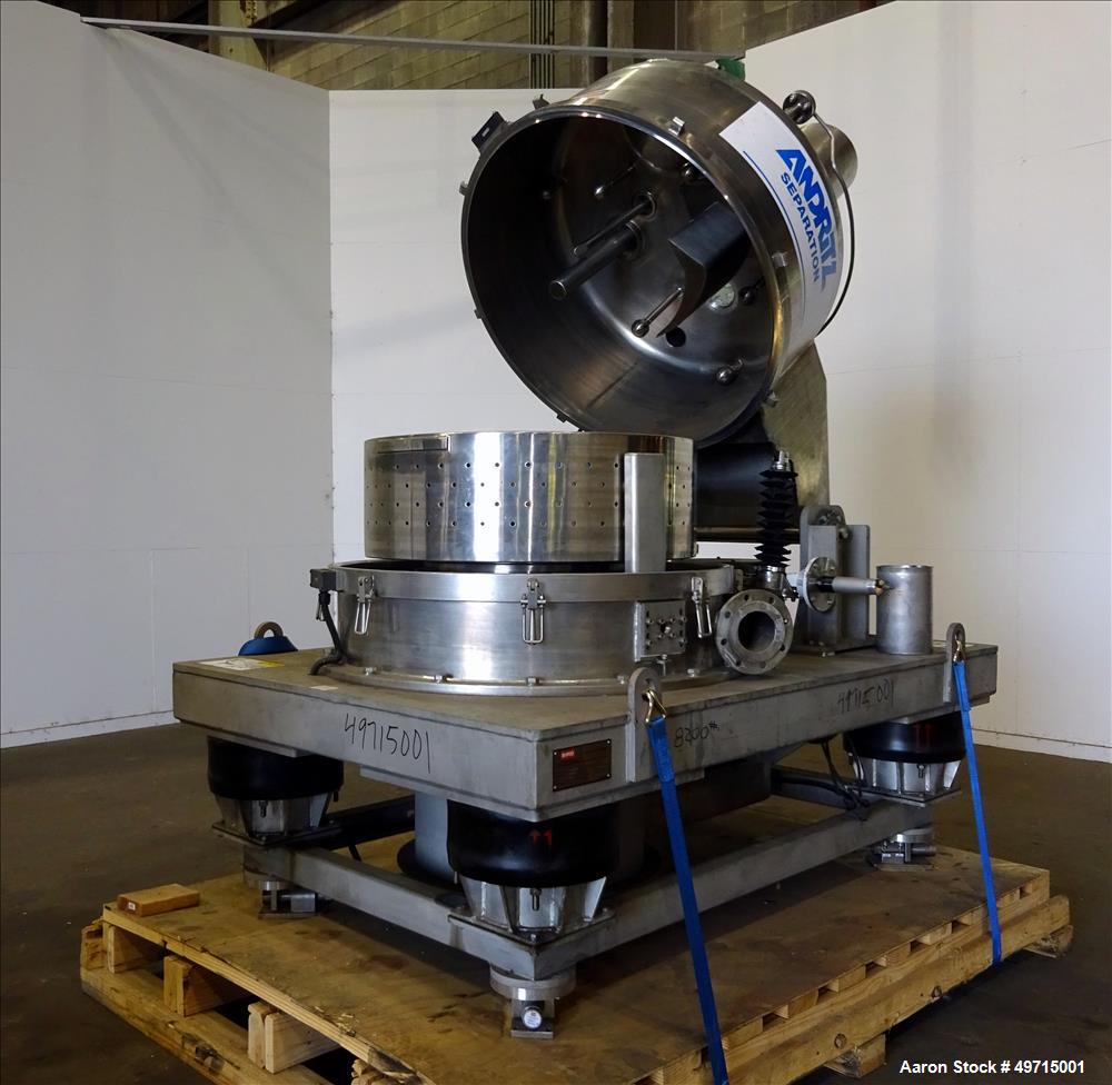Used Andritz Bird P2000 95 liter Vertical Peeler Centrifuge