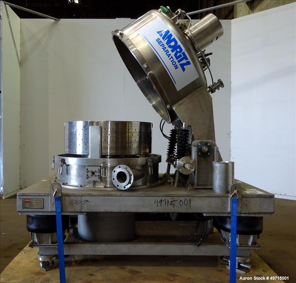 Used Andritz Bird P2000 95 liter Vertical Peeler Centrifuge