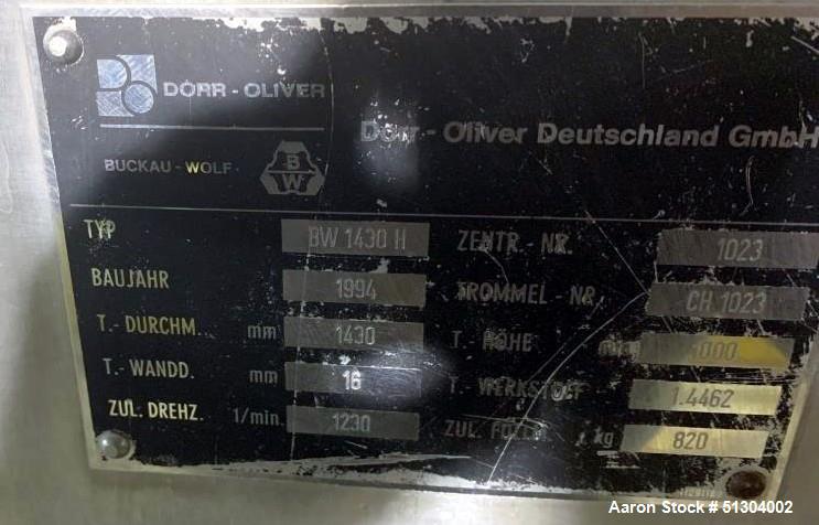 Used Dorr-Oliver Peeler Centrifuge