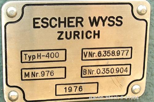 Used Stainless Steel Escher Wyss Peeler Centrifuge, Model H-400 