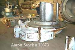USED: Reineveld 83" peeler centrifuge, stainless steel construction(product contact areas). Max bowl speed 800 rpm, 83" diameter x 42"deep perforated basket assembly, hydraulically actuated plow asse...