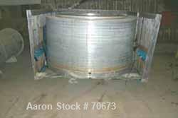 USED: Reineveld 83" peeler centrifuge, stainless steel construction(product contact areas). Max bowl speed 800 rpm, 83" diameter x 42"deep perforated basket assembly, hydraulically actuated plow asse...