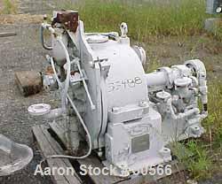 Used Sharples C-20 Super-D-Hydrator Peeler Centrifuge, Type CF654-1-W5433, 316 Stainless Steel. Maximum bowl speed 2100 rpm, 1 cubic foot capacity. Missing motor, controls, hydraulic system.