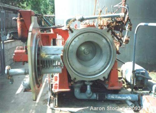 USED: Sharples C-27 Super-D-Hydrator centrifuge, stainless steelconstruction on product contact areas. Max bowl speed 1600 rpm,1250 G's, 2 cu ft cake volumn, 3" crystal depth, 50 hp motor 220/440/3/6...