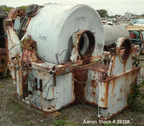 Used Sharples Model C-41 Super-D-Hydrator Continuous Centrifuge, 316 Stainless Steel, Horizontal. 41" diameter perforate basket. Hydraulic operated plow discharge. Short 19" bowl. Includes control pa...