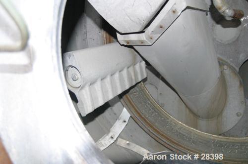Used Sharples Model C-41 Super-D-Hydrator Continuous Centrifuge, 316 Stainless Steel, Horizontal. 41" diameter perforate basket. Hydraulic operated plow discharge. Short 19" bowl. Includes control pa...