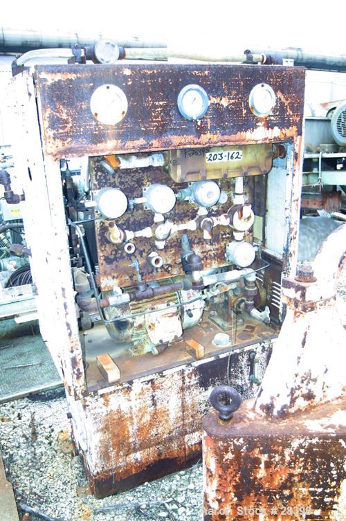 Used Sharples Model C-41 Super-D-Hydrator Continuous Centrifuge, 316 Stainless Steel, Horizontal. 41" diameter perforate basket. Hydraulic operated plow discharge. Short 19" bowl. Includes control pa...