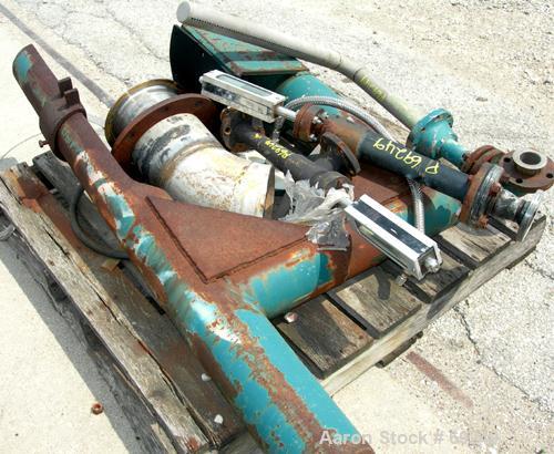 USED: Sharples model C41 Super-D-Hydrator peeler centrifuge, Monel    400 construction on product contact areas. Perforated bowl, max speed 1260 rpm. Includes rinse pipe, hydraulic distributor rake a...