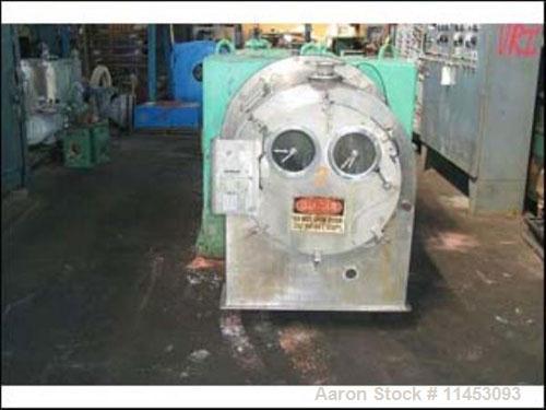 Used-Alfa Laval SB630/2 Pusher Centrifuge. 316 stainless steel product contact areas, 1800 rpm, two stage. 550/630 mm bowl d...