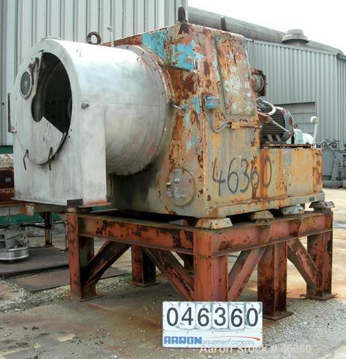 Used AlfaLaval SB800A Pusher Centrifuge, 316 S