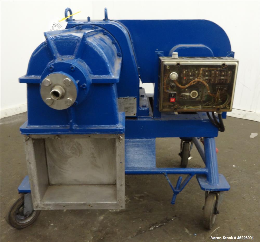 Used Alfa Laval VS-160 G-K Pusher Centrifuge, 316 stainless steel.