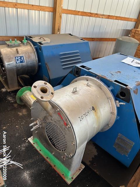 Used Krauss Maffei SZ-21 Pusher Centrifuge – 316 Stainless Steel, 250mm Basket