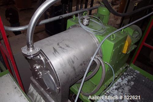 USED: Siebtechnik 3 stage pusher centrifuge, type SHS 252/310-ZK. Material of construction is 316 (1.4581) stainless steel on product contact parts. Max bowl speed 2800 rpm. 7.8"/9.75"/12.09" (200mm/...