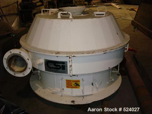 USED: CSI WSM-04 continuous screen centrifuge. 7.11 square feet of screening area, standard bar screen air gap .020, 1/2 hp ...