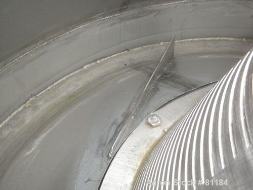 USED: Dorr Oliver/Mercone C-400 Screening Centrifuge, 316 stainless steel construction on product contact areas. 2" pitch 10 lead scroll, oil lubricated gearbox assembly with torque arm assembly, bas...
