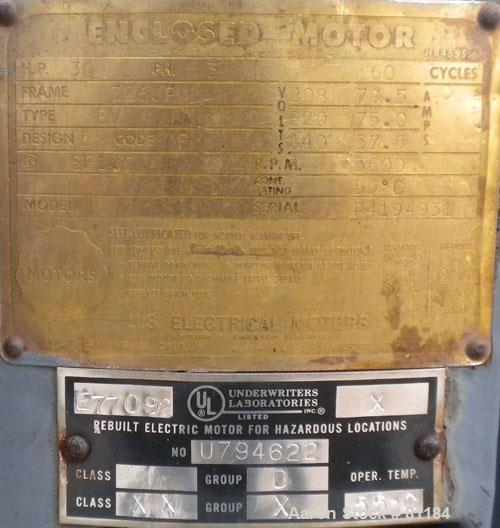 USED: Dorr Oliver/Mercone C-400 Screening Centrifuge, 316 stainless steel construction on product contact areas. 2" pitch 10 lead scroll, oil lubricated gearbox assembly with torque arm assembly, bas...