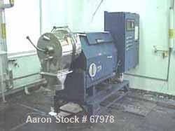 Used Heinkel HF-300 Inverting Filter Centrifuge, 316 stainless steel construction (product contact areas), 300mm (12") basket diameter, max bowl speed 3000 rpm, 1500 X "G" force, 2 cubic foot basket ...