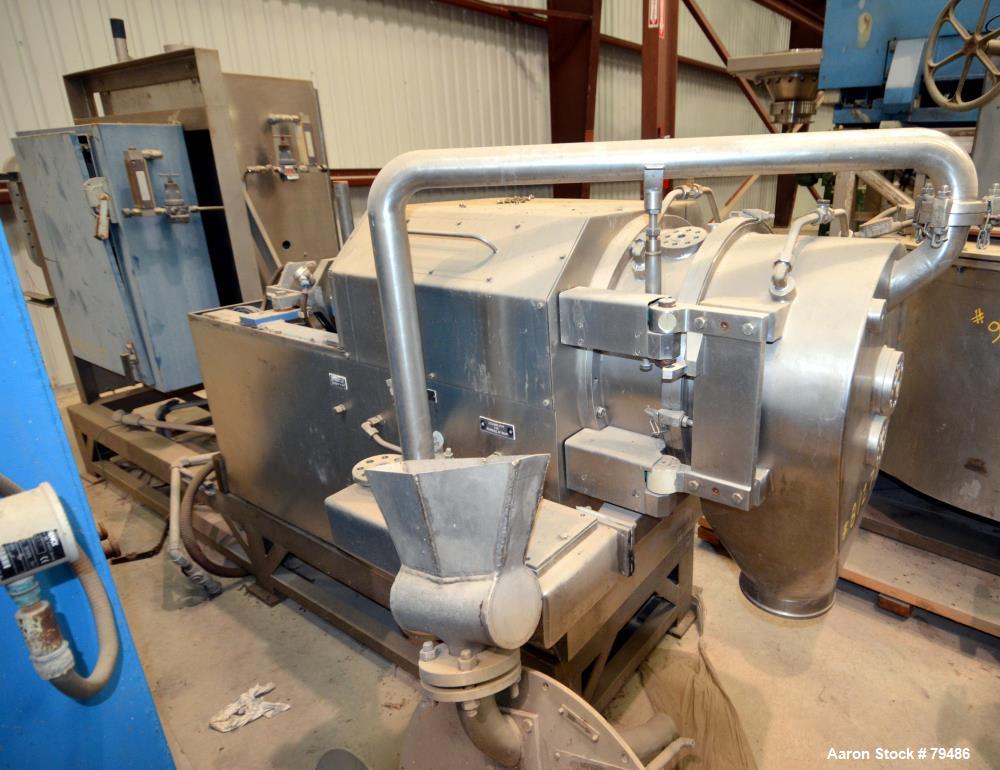Used Heinkel HF300 Inverting Filter Centrifuge, 316 Stainless Steel