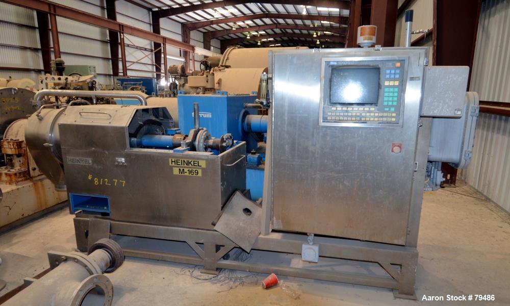 Used Heinkel HF300 Inverting Filter Centrifuge, 316 Stainless Steel