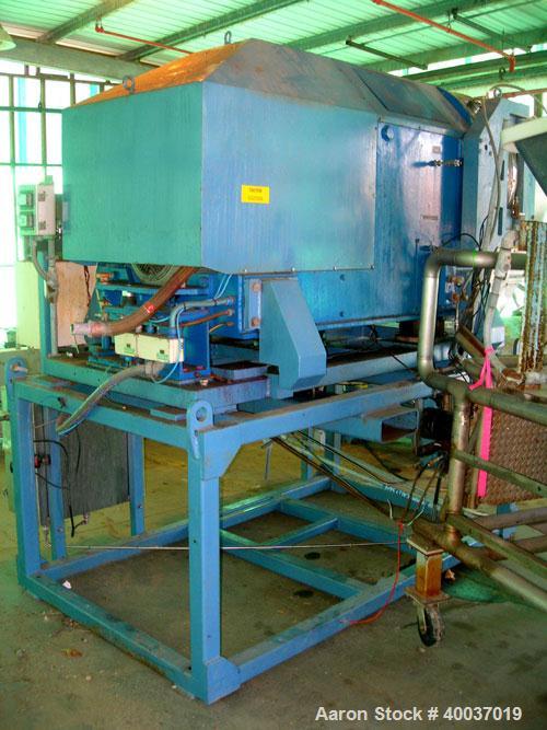 Used: Heinkel model HF600 inverting filter centrifuge. Wetted parts 316 stainless steel. 600 mm bowl, max bowl speed 1936 rpm. Approximate drum capacity 65 kg/52 L. Driven by an approximate 40 hp mot...