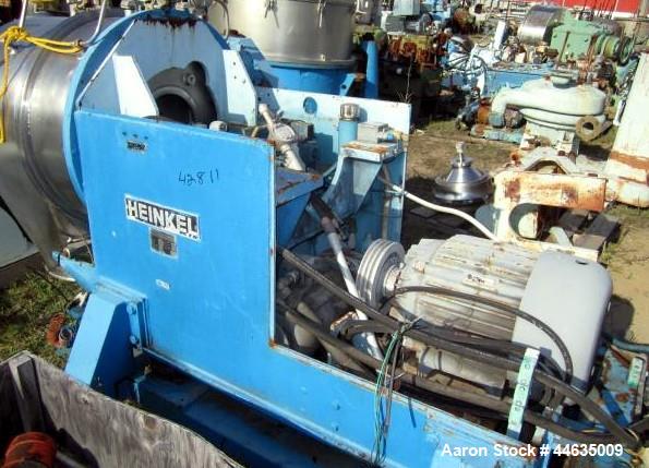 Used Heinkel HF-600 Inverting Filter Centrifuge. Hastelloy C-4