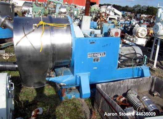 Used Heinkel HF-600 Inverting Filter Centrifuge. Hastelloy C-4
