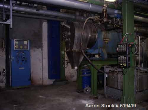 USED: Heinkel HF600 inverting filter centrifuge. 316 stainless steelconstruction on product contact parts. Max bowl speed 1936 rpm.G force 1250. Bowl dimensions: 23.6" (600 mm) diameter x 8.6" (220 m...