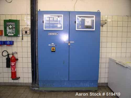 USED: Heinkel HF600 inverting filter centrifuge. 316 stainless steelconstruction on product contact parts. Max bowl speed 1936 rpm.G force 1250. Bowl dimensions: 23.6" (600 mm) diameter x 8.6" (220 m...