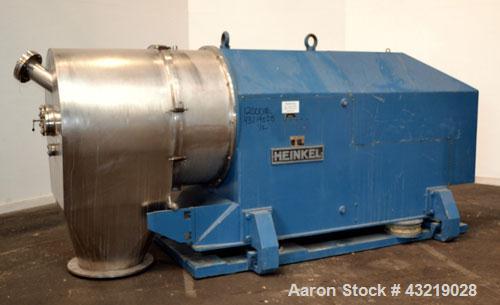 Used Stainless Steel Heinkel Inverting Filter Centrifuge, Model HF-800