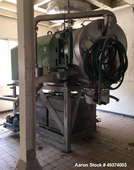 Used Heinkel HF-600 Inverting Filter Centrifuge. 316 Stainless Steel
