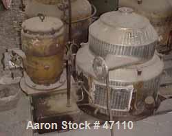 Used Sharples M-210 Conejector Screening Centrifuge. 316 Stainless steel (product contact areas). 8 Lead, 2/3 turn, 2" pitch helical screw conveyor, micro perforated plate bowl screen with 1/4" long ...