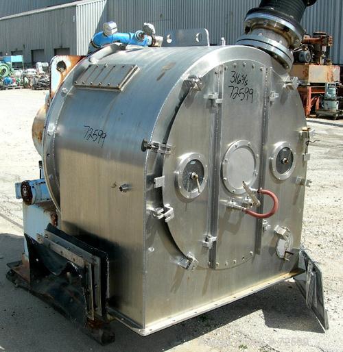 USED: Siebtechnik/Tema H-700 Conturbex filtering/screening centrifuge. 316ti stainless steel construction (product contact areas), 317 stainless steel constant angle bowl assembly, max bowl speed 150...