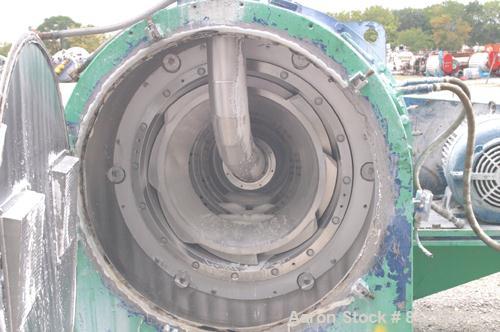 USED: Siebtechnik H-700 Conturbex Screening Centrifuge. 316 stainless steel construction on product contact areas, constant angle bowl assembly. Max bowl speed 1600 rpm, 5" triple lead scroll assembl...