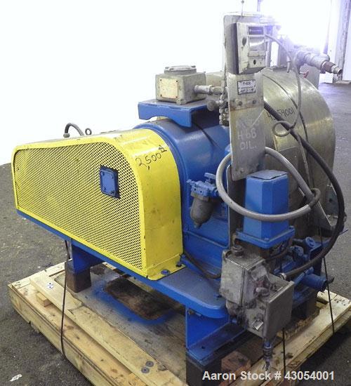 Used Tema H350 Conturbex Horizontal Worm/Screen Centrifuge. 316 Stainless steel construction on product contact areas. 10 Degree basket design, 3" triple lead worm scroll for continuous solids discha...