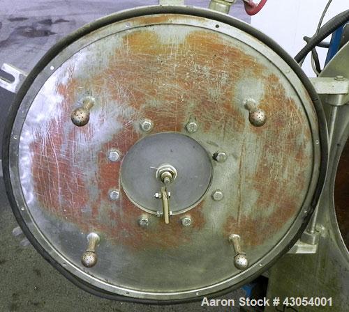 Used Tema H350 Conturbex Horizontal Worm/Screen Centrifuge. 316 Stainless steel construction on product contact areas. 10 Degree basket design, 3" triple lead worm scroll for continuous solids discha...