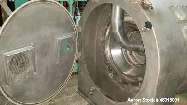 Used Siebtechnik H700 Stainless Steel Worm Screen Centrifuge.