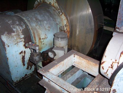 USED: Tema H-520 Conturbex filtering/screening centrifuge. Stainless steel construction on product contact areas, max bowl speed 2200 rpm, triple lead scroll assembly for solids removal, casing with ...