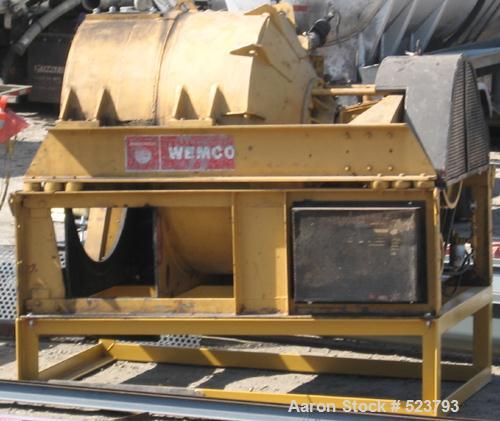 USED: Wemco model HSG screening centrifuge. 30 hp main drive, 412 rpm. Has 2 hp vibratory motor, new lube accessories and hoses. Unit has been test run.
