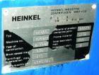 Used: Heinkel model HF600 inverting filter centrifuge. Wetted parts 316 stainless steel. 600 mm bowl, max bowl speed 1936 rpm. Approximate drum capacity 65 kg/52 L. Driven by an approximate 40 hp mot...