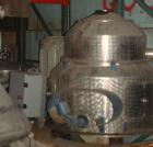 USED: Sharples M-210 Conejector screening centrifuge. 316 stainless steel, gearbox, torque arm assembly, casing, rinse fitting, drive motor, 220/440/3/60, 1.25 hp lubrication pump, control. Mounted o...