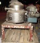 USED: Sharples M-210 Conejector screening centrifuge. 316 stainless steel, gearbox, torque arm assembly, casing, rinse fitting, drive motor, 220/440/3/60, 1.25 hp lubrication pump, control. Mounted o...